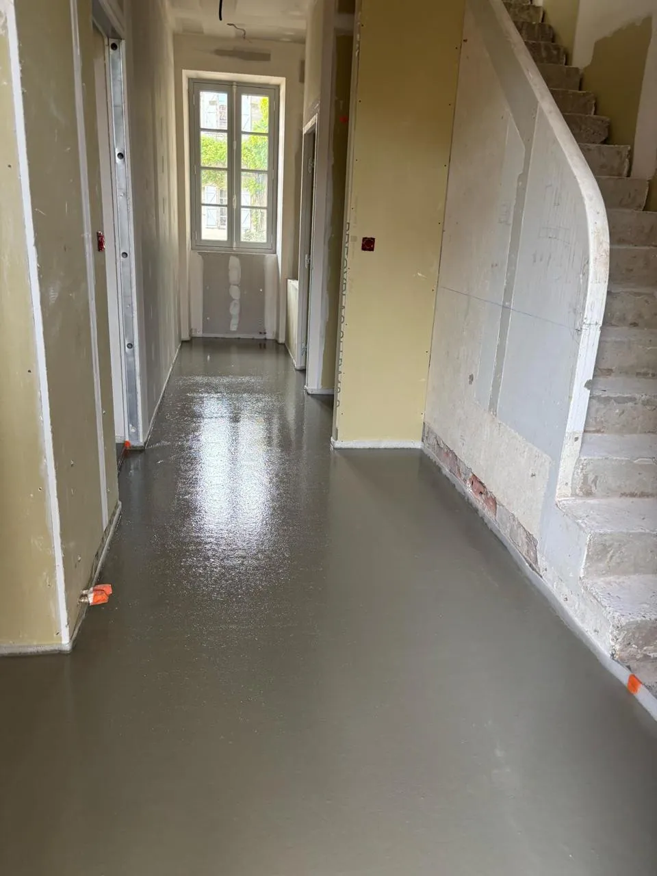 Chantier chape liquide - Top'Isol